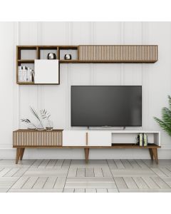 HANAH HOME TV komoda i polica Milan, braon/bela