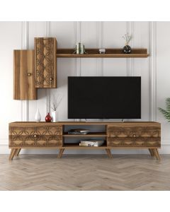 HANAH HOME TV komoda sa policama Class S, braon