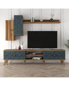 HANAH HOME TV polica Class S Walnut Chalcedony - 204093