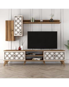 HANAH HOME TV komoda sa policama Class S, braon/bela