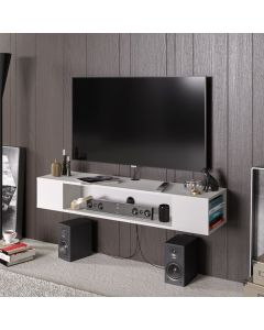 HANAH HOME TV polica Peti, bela