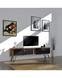 HANAH HOME TV komoda Side, crna/braon