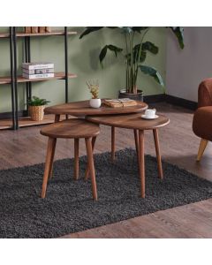 HANAH HOME Set klub stolova Alvin 3/1, braon