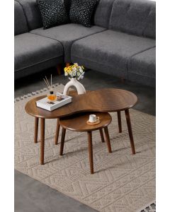 HANAH HOME Set klub stolova Marlo 2/1, braon