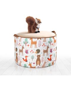 ATELIER DEL SOFA Tabure za decu Lodie v2, braon/bela