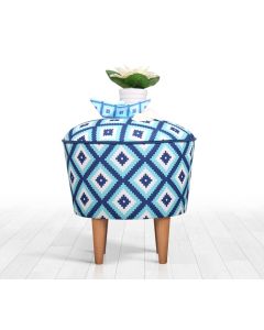 ATELIER DEL SOFA Tabure Sky v3, plava/bela