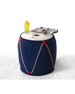 ATELIER DEL SOFA Tabure Fora, plava/bela