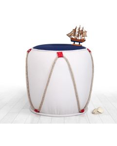 ATELIER DEL SOFA Tabure Fora v3, bela/plava