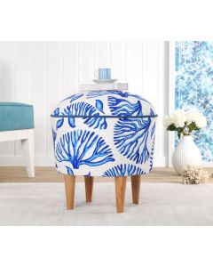 ATELIER DEL SOFA Tabure Rakamoz 8856, plava/bela