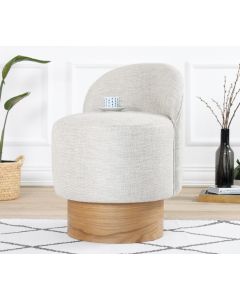 ATELIER DEL SOFA Tabure sa naslonom Barren Puf, svetlosiva