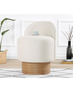 ATELIER DEL SOFA Tabure sa naslonom Barren Puf, krem