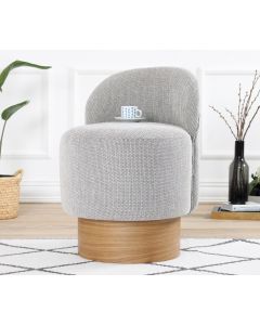 ATELIER DEL SOFA Tabure sa naslonom Barren Puf, siva