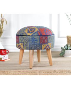 ATELIER DEL SOFA Tabure Rugrev, plava