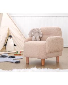 ATELIER DEL SOFA Fotelja za decu Cobie Teddy, puder roze