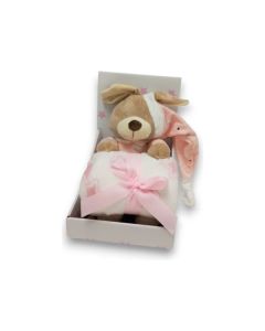 BBO Plišana igračka i ćebence Sleeping Bear (20TB0167) - pink - 20TB0167-2PINK
