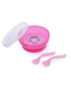 CANPOL BABIES PRIBOR ZA HRANJENJE I TANJIR 21/300 PINK