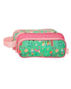 ENSO URBAN GARDEN prazna pernica sa 3 pregrade - pink