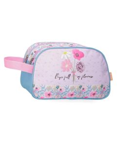 ENSO FULL OF FLOWERS dečiji neseser sa 2 pregrade - pink