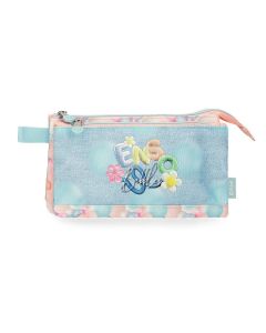 ENSO BUBBLES prazna pernica sa 3 pregrade - sky blue