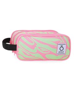 ENSO FLEUR ženski neseser sa 3 pregrade - pink