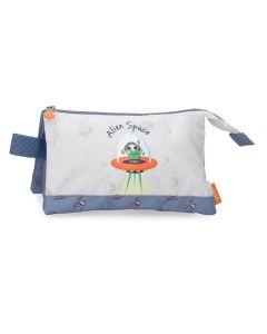 ENSO ALIEN SPACE prazna pernica sa 3 pregrade - plava