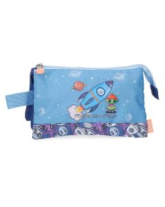 ENSO NEW FRIENDS prazna pernica sa 3 pregrade - plava