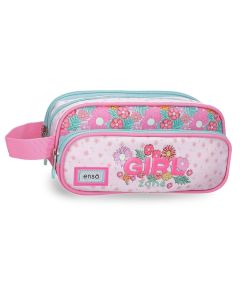 ENSO GIRL ZONE prazna pernica sa 3 pregrade - pink