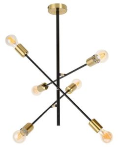 Rabalux Visilica Lanny E27 6x MAX 15W crna (2104) - 2104-1