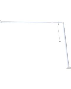 TENDANCE Držač zavese za kadu sa kablom za plafon 94x80cm aluminijum bela - 2106100-1