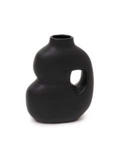 DEKOR DOM Vaza 14x7x18cm Novo, crna - 039921