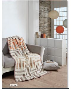 DEKOR DOM Ćebe Eco blanket 150x200cm - 21132c, bež/narandžasta - 021955