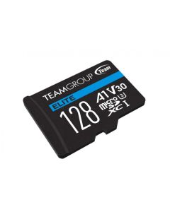 TEAM GROUP MICRO SDXC 128GB ELITE UHS-I U3 V30+SD Adapter TEAUSDX128GIV30A103