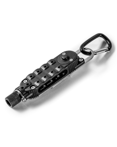 Privezak multifunkcionalni alat, otvarac za flase crni