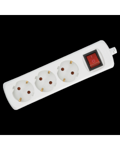 home Montažni, 3 utičnice sa uzemljenjem, prekidač - NV 03K