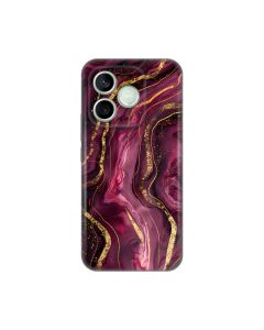Maska za Honor 600 Lite Burgundy Silikonska Print