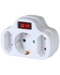 home Strujni razdelnik sa 3 utičnice + prekidač - NVK 3/WH