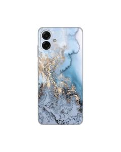 Maska za Samsung A075F Galaxy A07 Blue Gold Marble Silikonska Print - 8020953