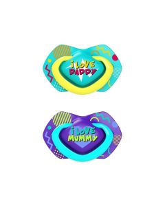 CANPOL  Varalica silikonska Neon Love 2/1 - blue - 22-654_blu