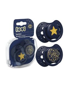LOVI Varalica silicone dynamic 3-6m - Stardust Blue 2 komada - 22-893_blue