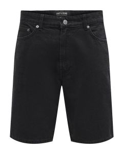 ONLY & SONS Muški crni šorts fade