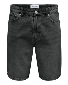 ONLY & SONS Muški crni šorts fade