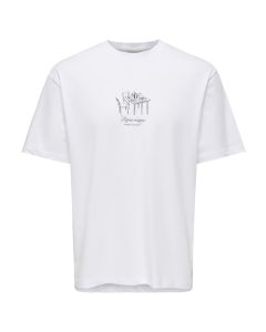 ONLY & SONS Muška bela majica fred
