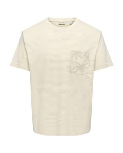 ONLY & SONS Muška bež majica fred