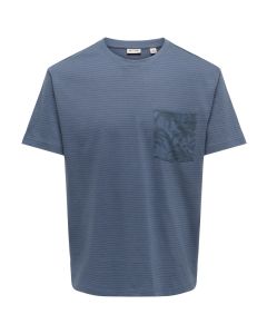 ONLY & SONS Muška plava majica fred