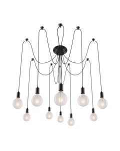 Rabalux Visilica Caspar E27 10x MAX 60W mat crno (2224) - 2224-1