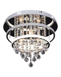 Rabalux Plafonjera Pallas LED 32+ E14 3x MAX 40W hrom (2237) - 2237-1