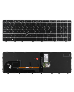 Tastatura za laptop HP 850 G3 pozadisnko osvetljenje sa mišem sivi frejm