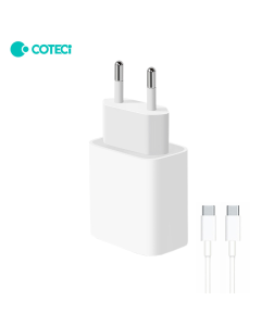 Kućni punjač Coteci 32120 20W sa PD na Type C kablom beli