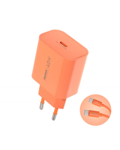 Kućni punjač REMAX Huiying CA10 GaN 40W Type C narandzasti