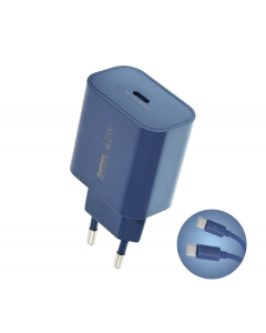 Kućni punjač REMAX Huiying CA10 GaN 40W Type C plavi